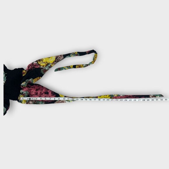 Womens Babydoll Maxi Floral Midi Dress Backless Empire Waist Fairy Y2k 90s Retro - Picture 6 of 7